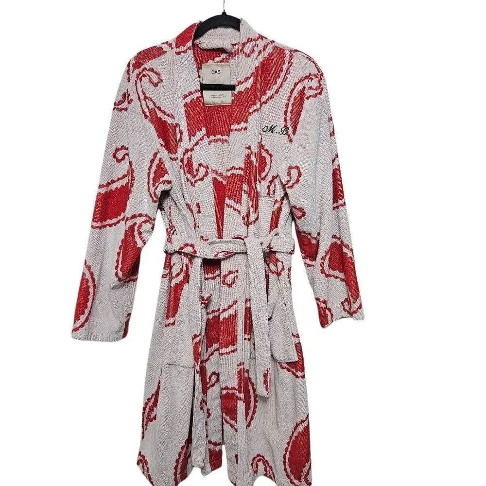 AOS Red Paisley Albornoz Robe